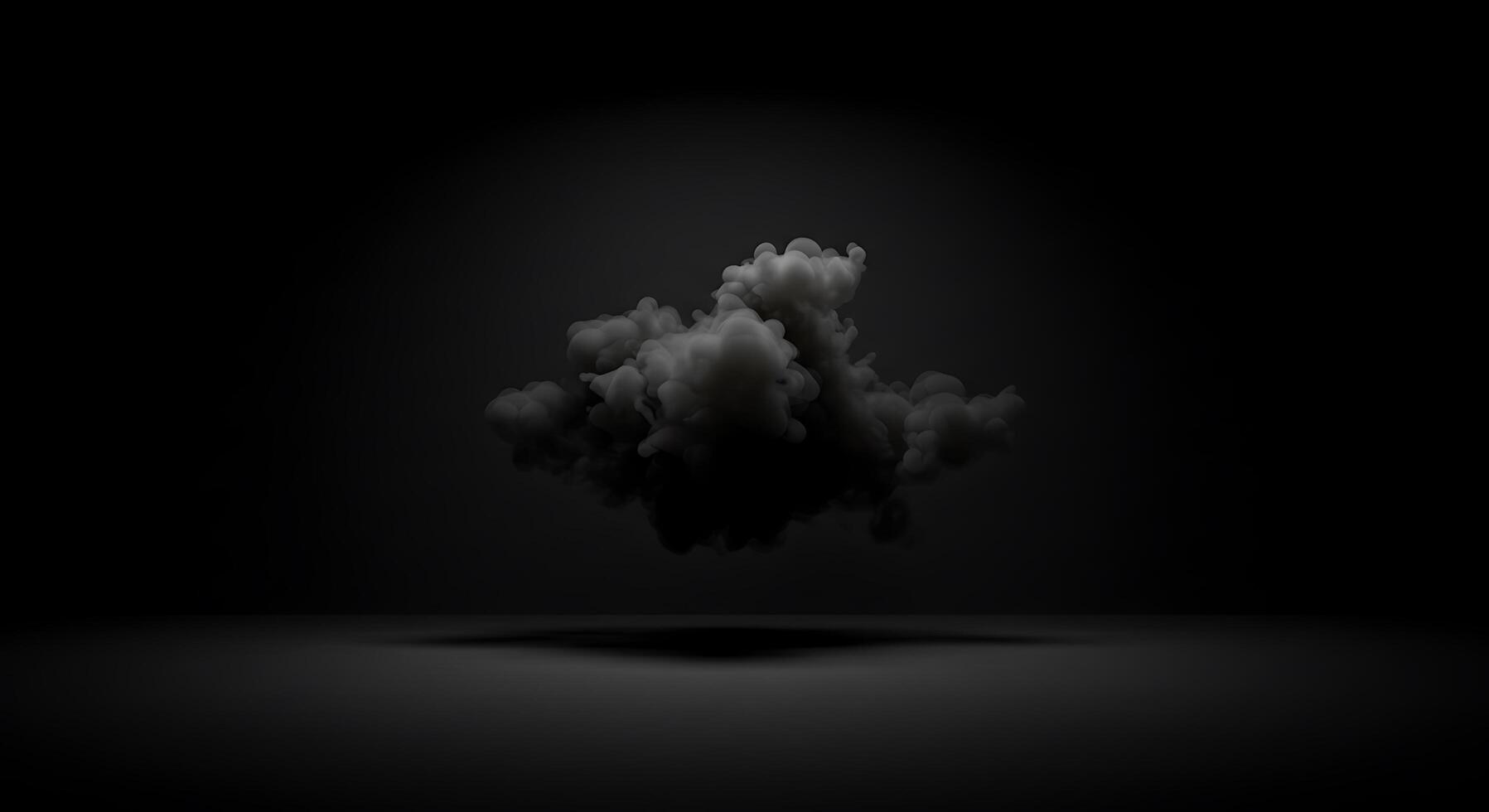 A black cloud is floating in the air photo