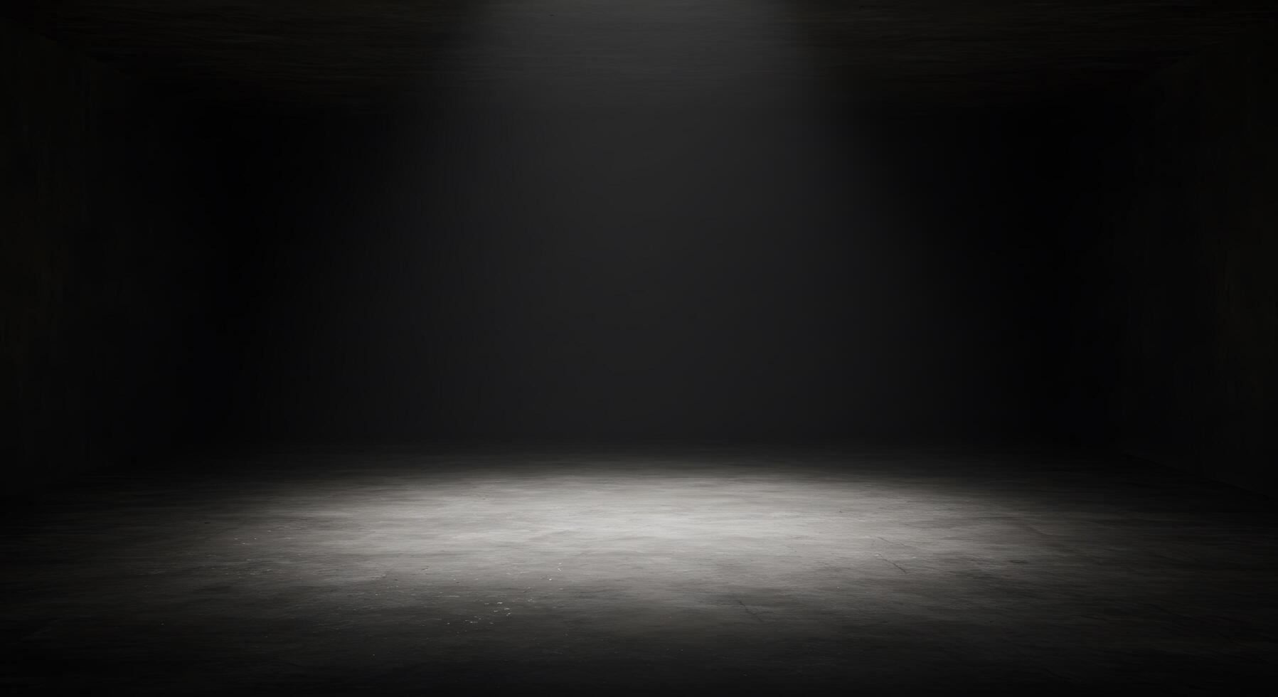 Dark room with light coming from the ceiling photo
