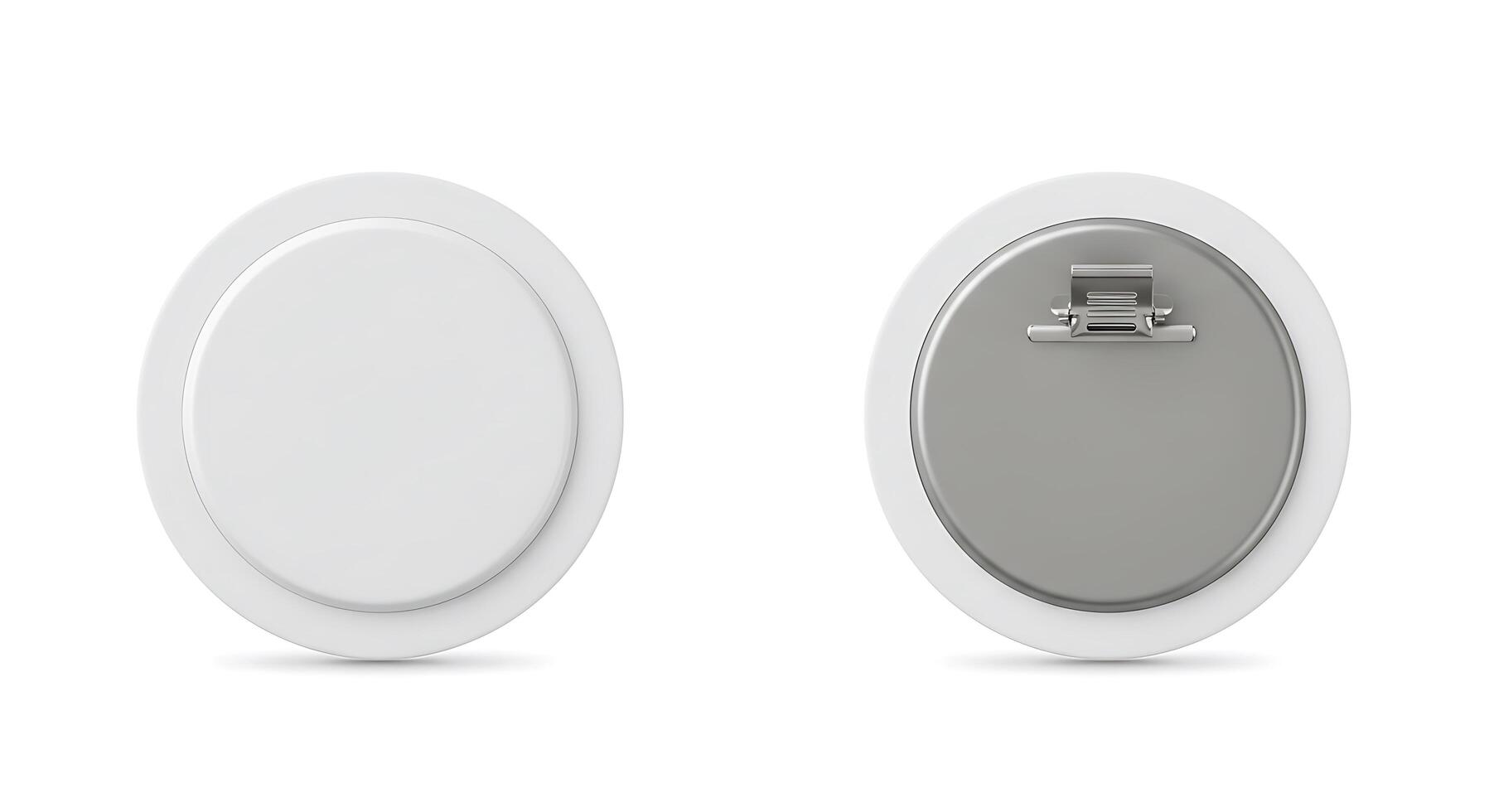 Two oval shaped objects with a metal clip on them photo