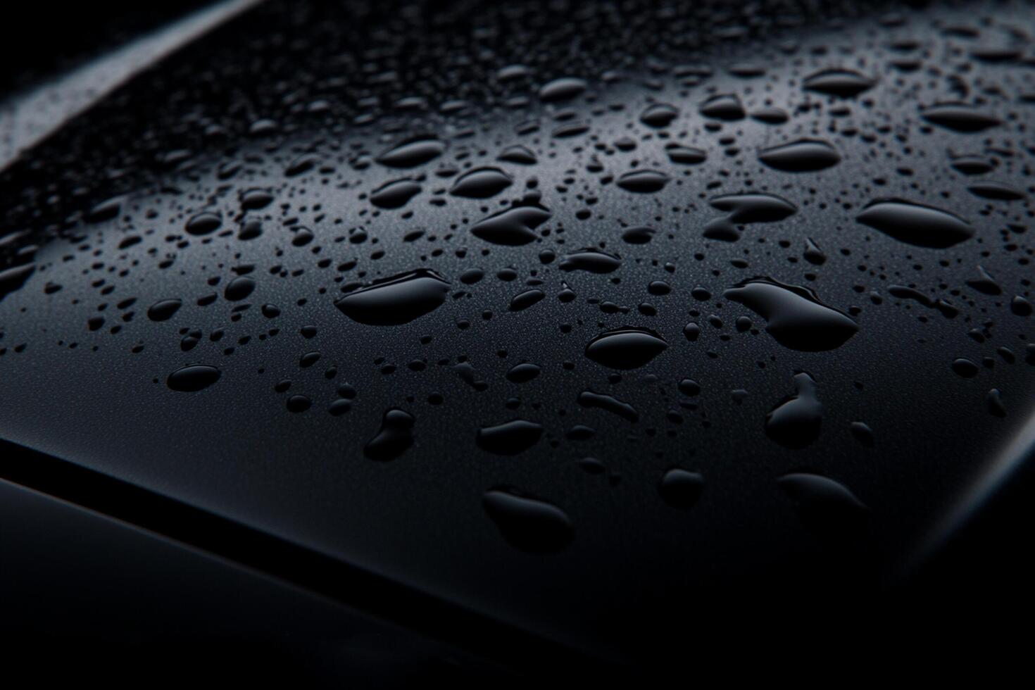 A close up of a car with water droplets on it photo