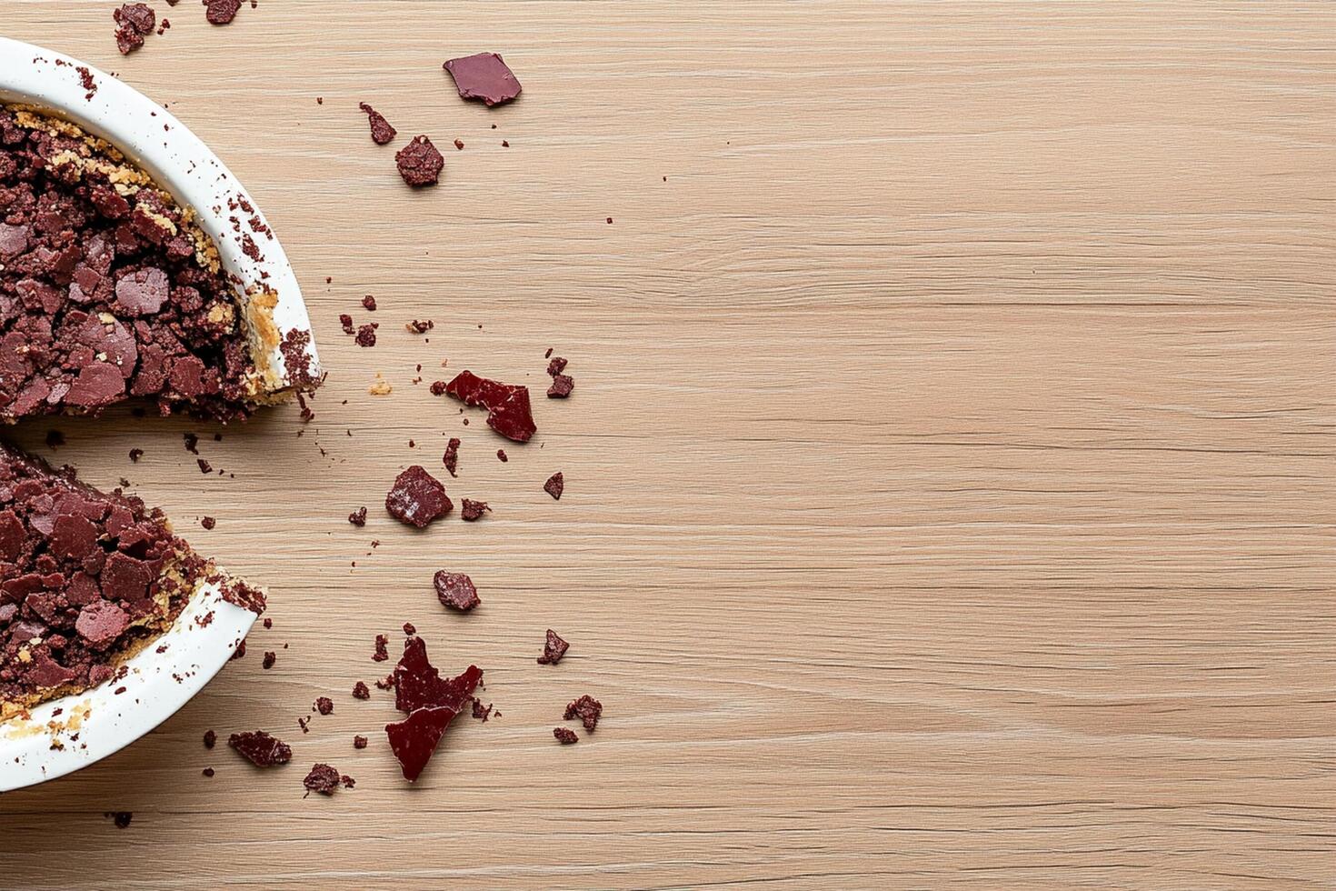 A pie with a piece missing on a table photo