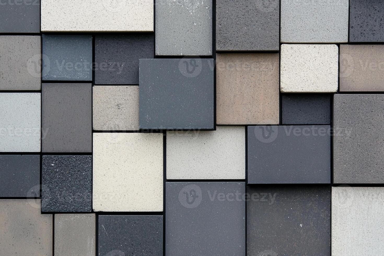 A wall made of different colored blocks photo