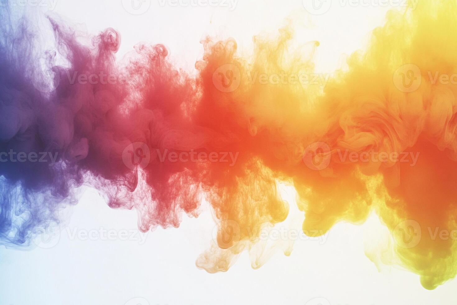 Colorful smoke is being blown into the air photo