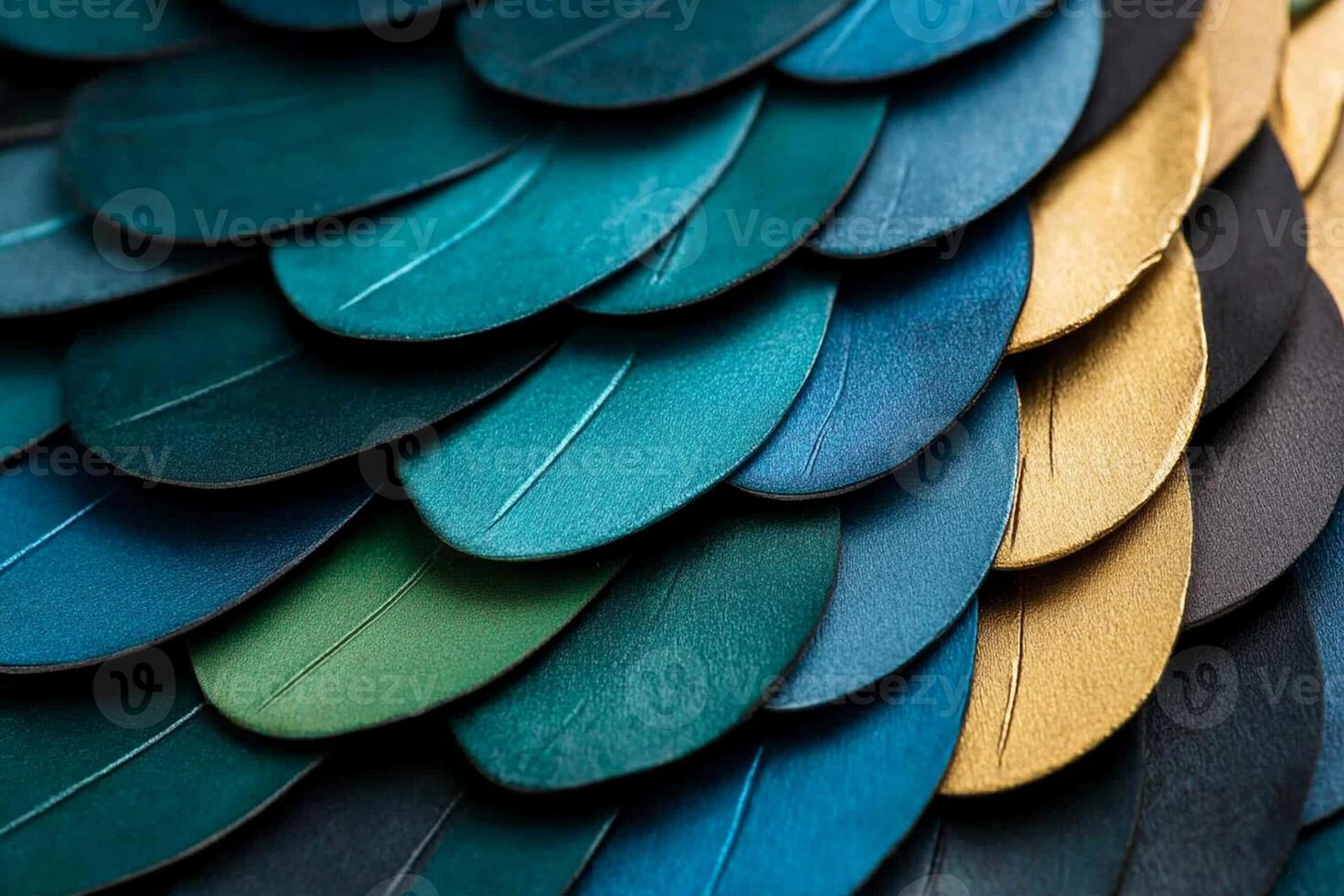 A close up of a colorful feather pattern photo