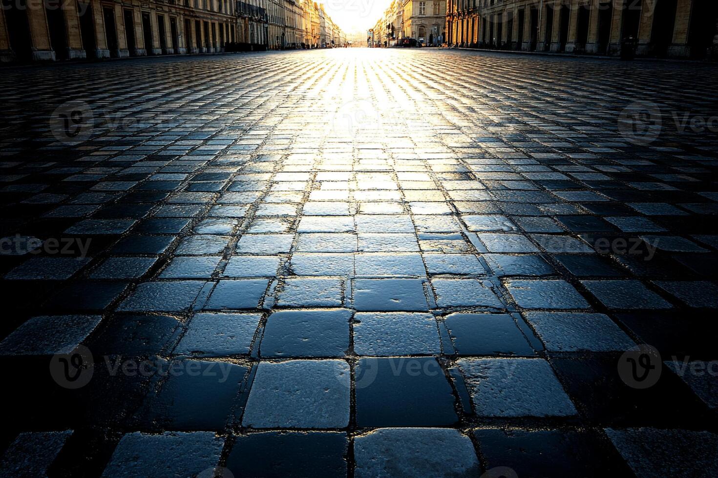 A street with a building in the background photo
