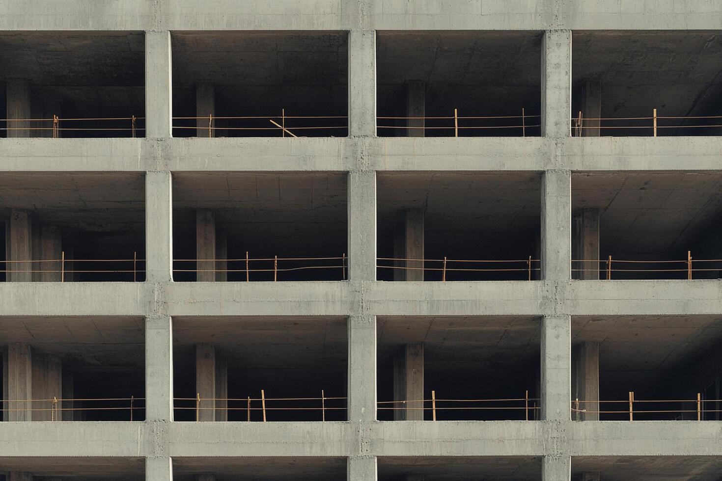 A building with many balconies and bars photo