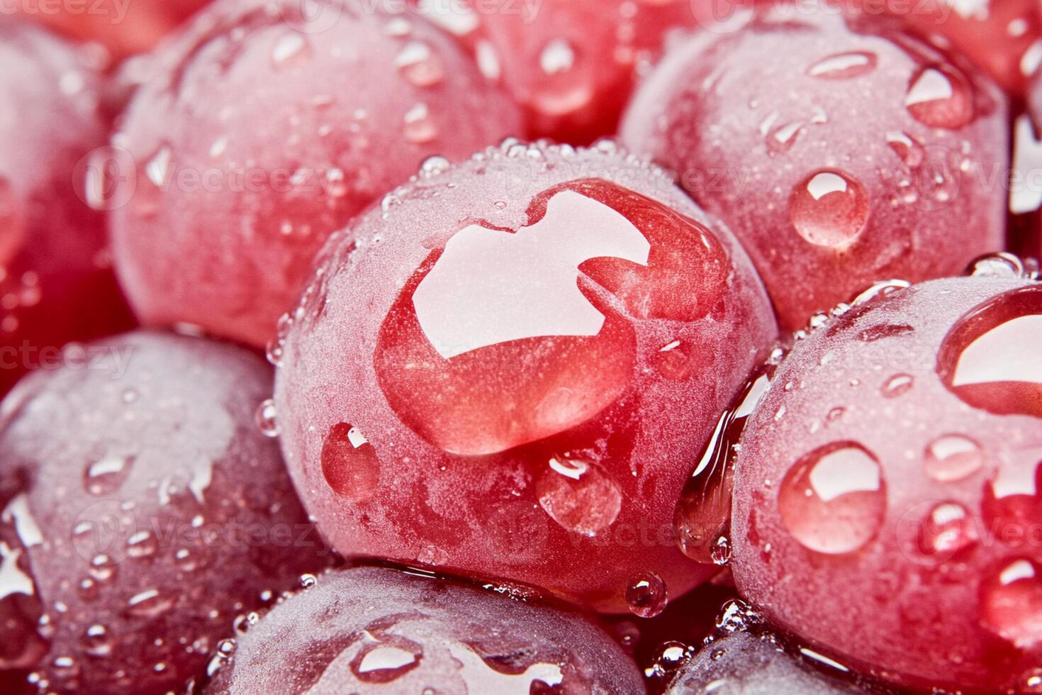 A close up of grapes with water droplets on them photo