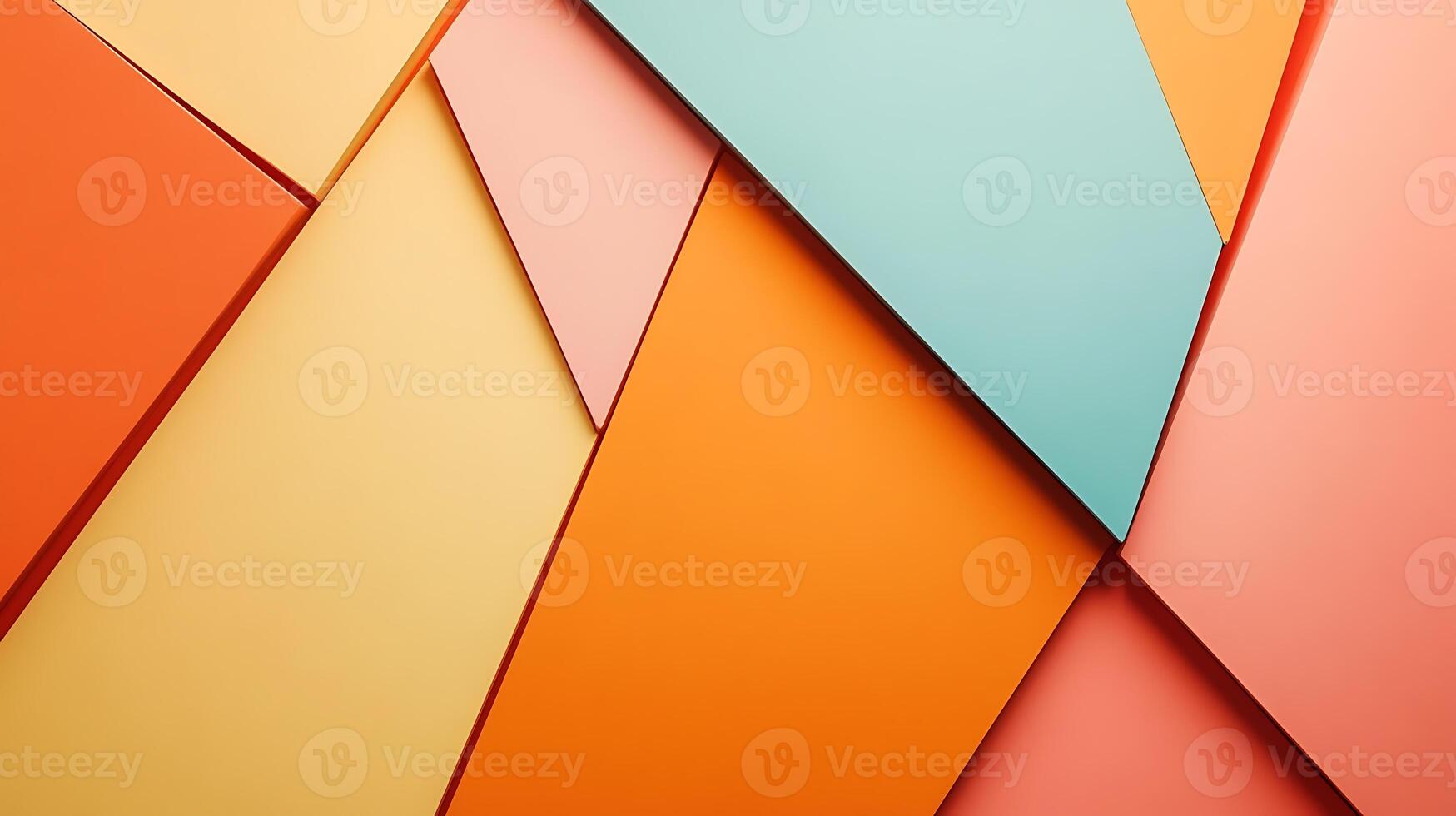 Geometric intersecting triangles on a soft pastel orange backdrop2363 photo