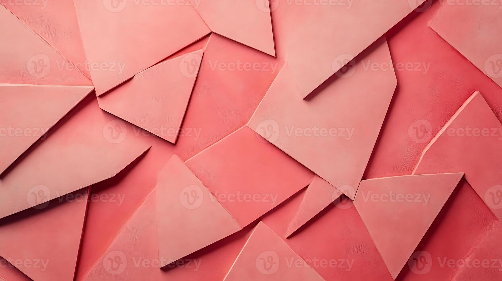 Geometric angular patterns on a soft muted coral canvas1955 photo