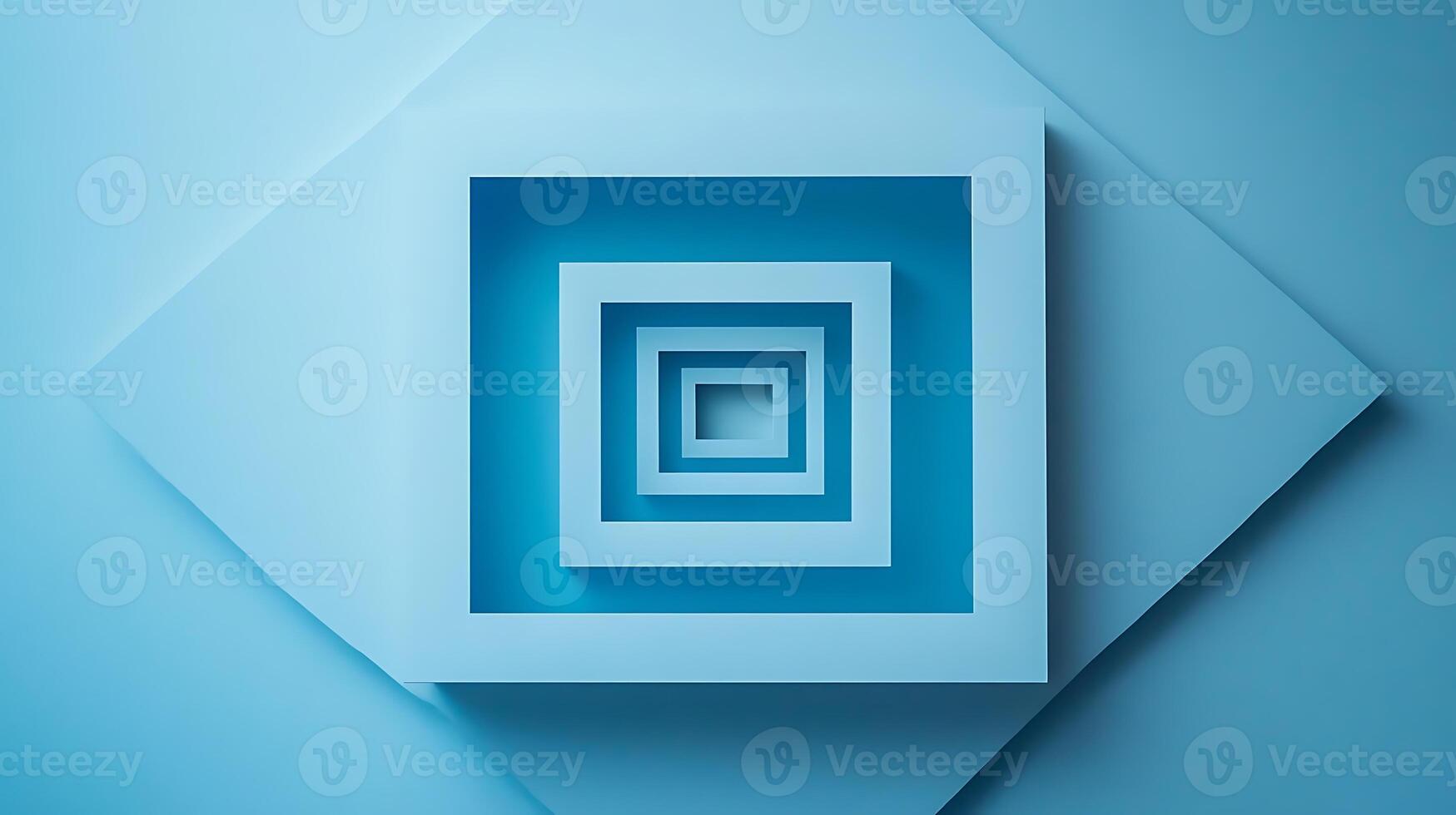 Subtle concentric squares on a soft blue backdrop3785 photo