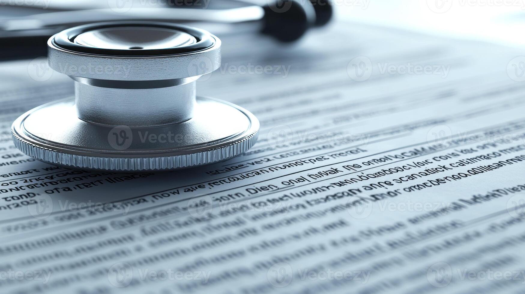 A stethoscope on a medical document photo