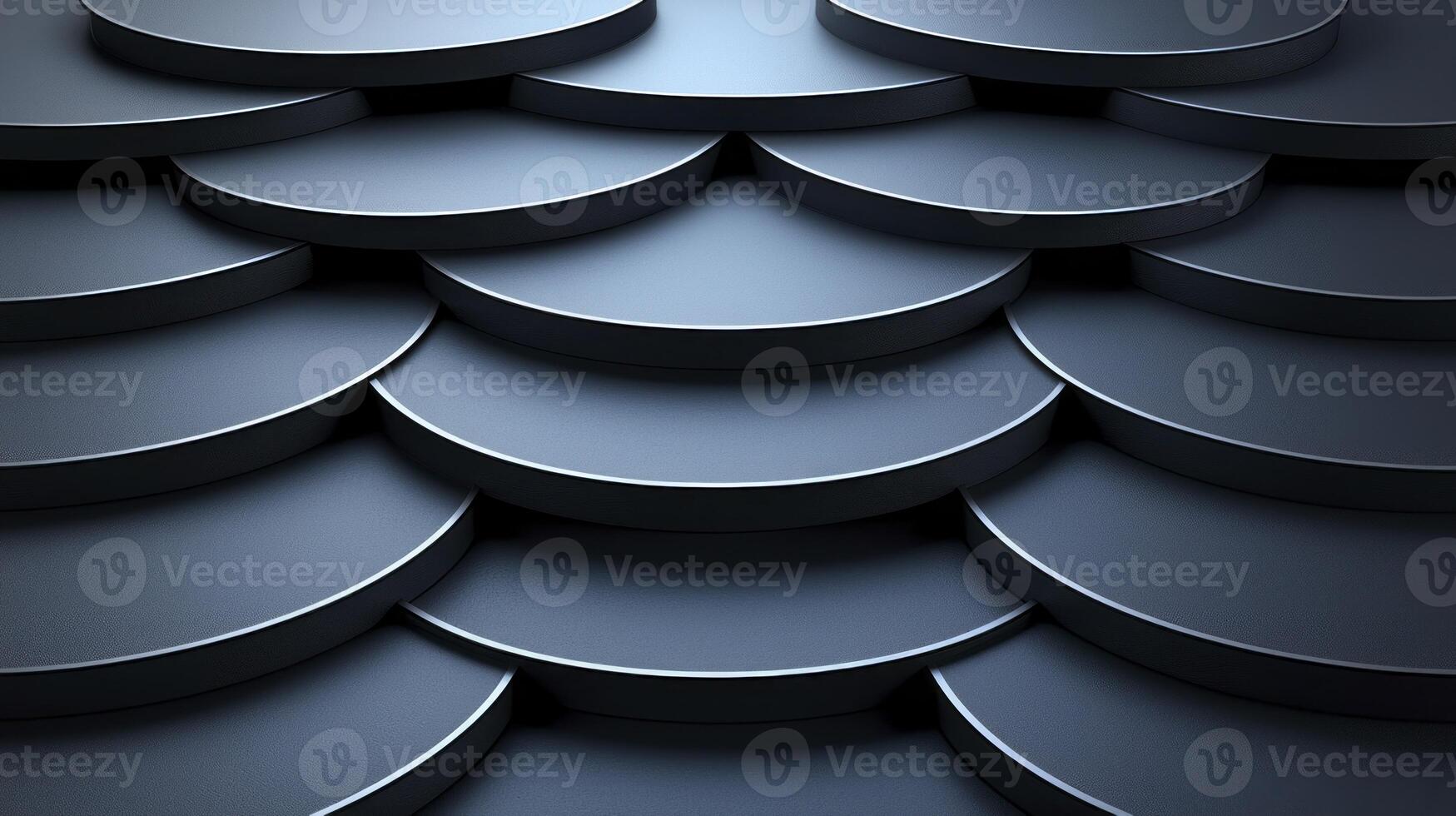 A 3d rendering of a metal wall with many circles photo