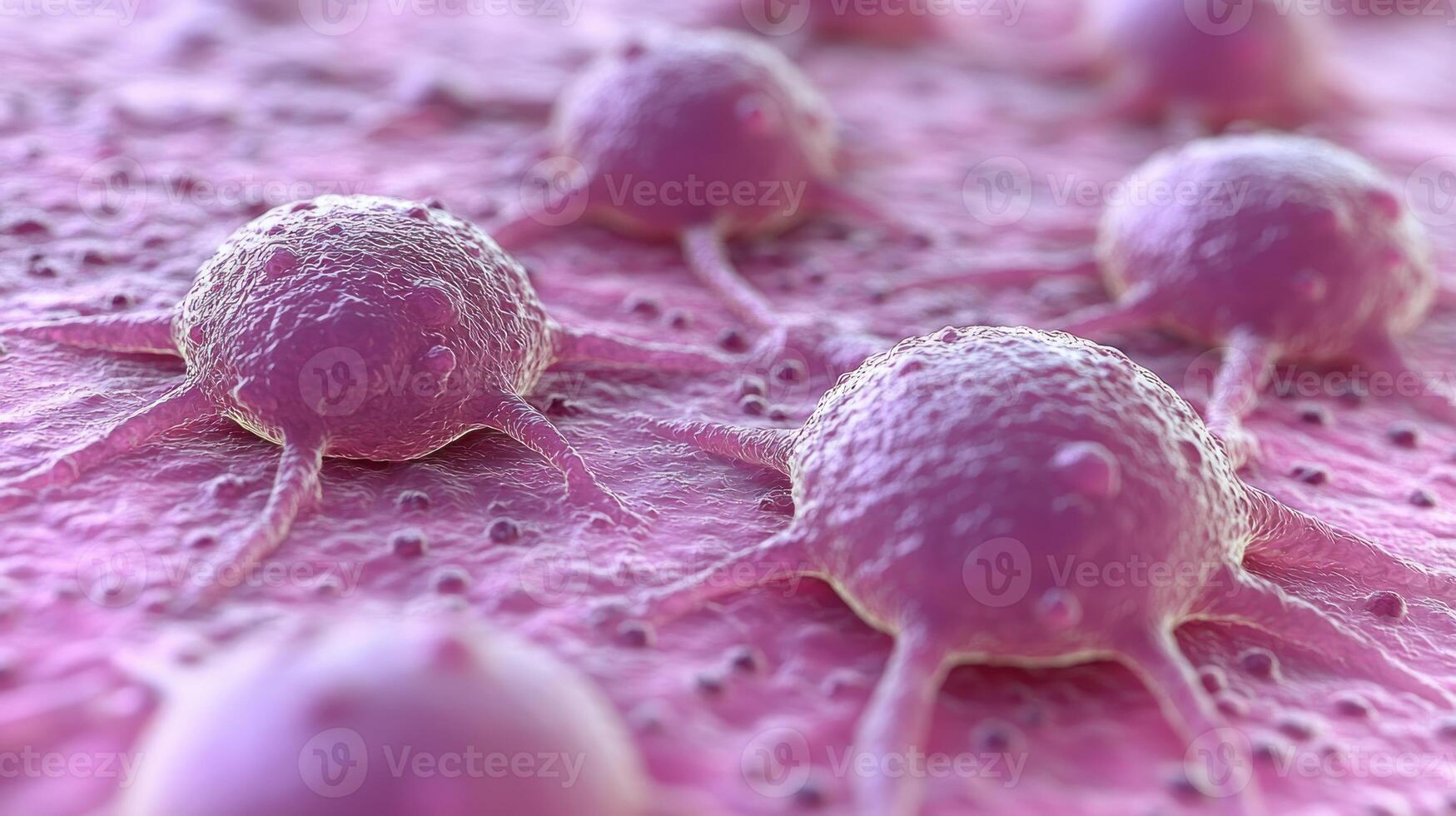 Cancer cells in a cell culture photo