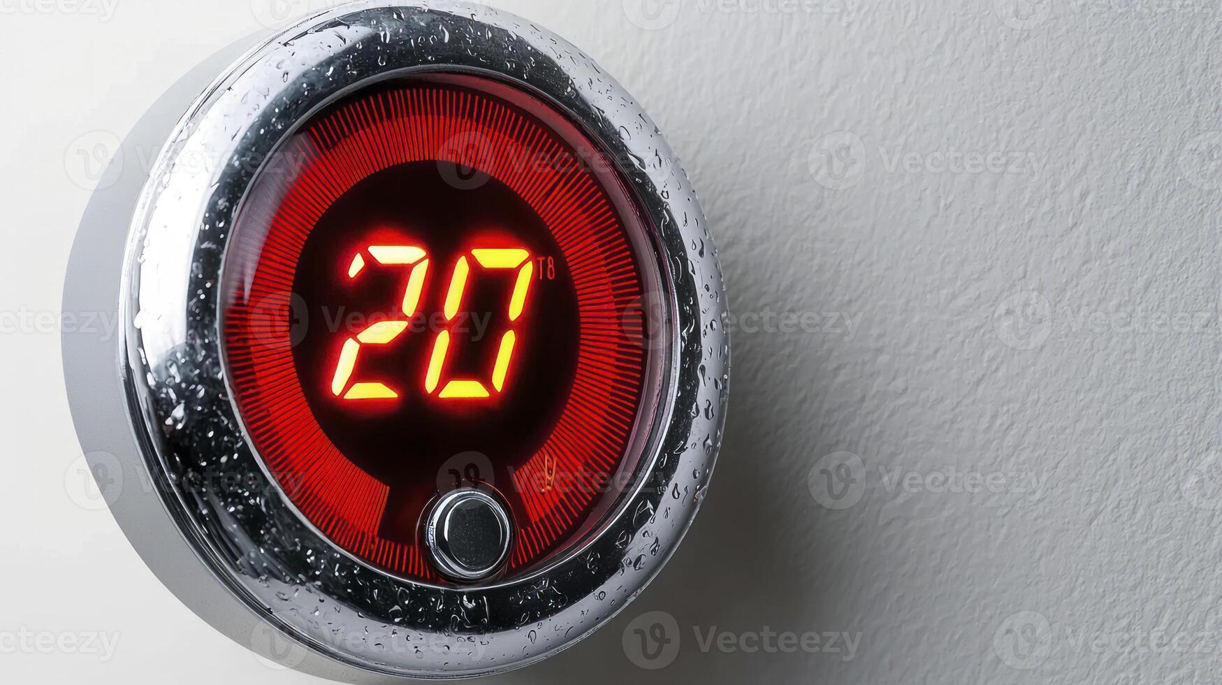 A digital clock with the number 20 on it photo