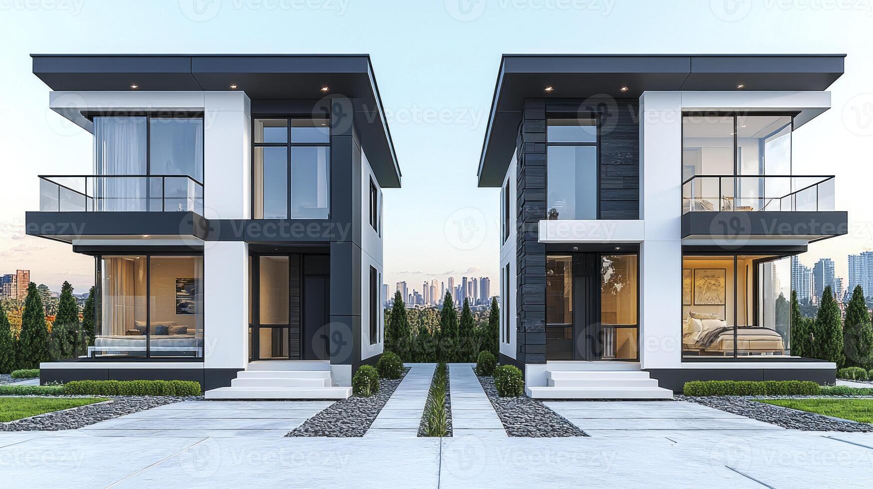 Modern house designs with balconies and balconies photo