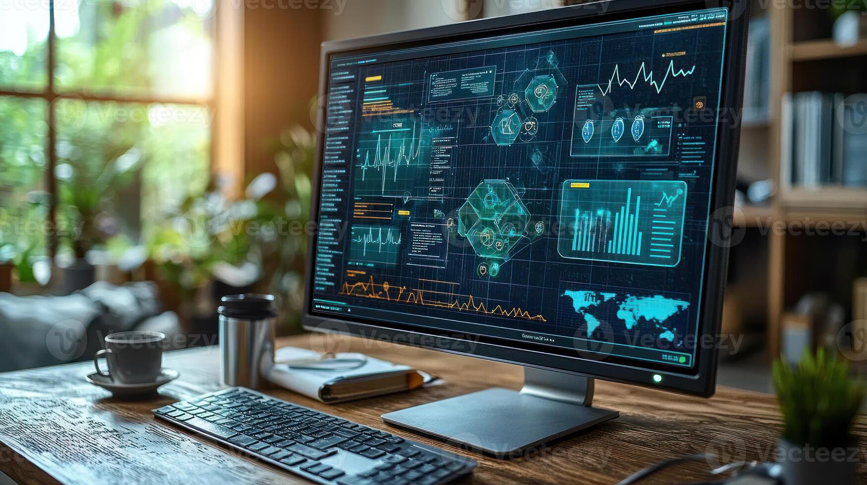 How to use a computer for business photo