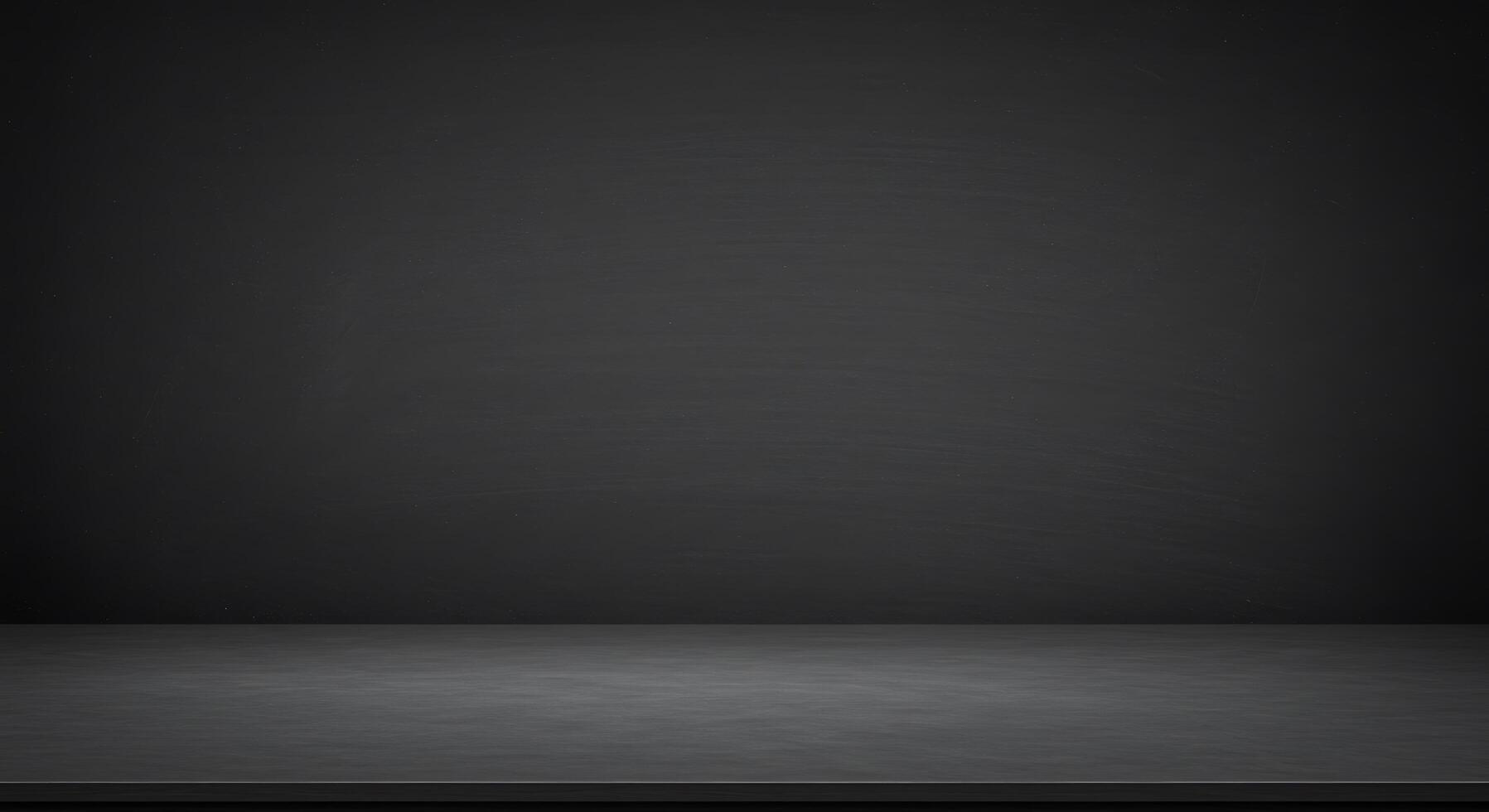 Empty black table with a black background photo
