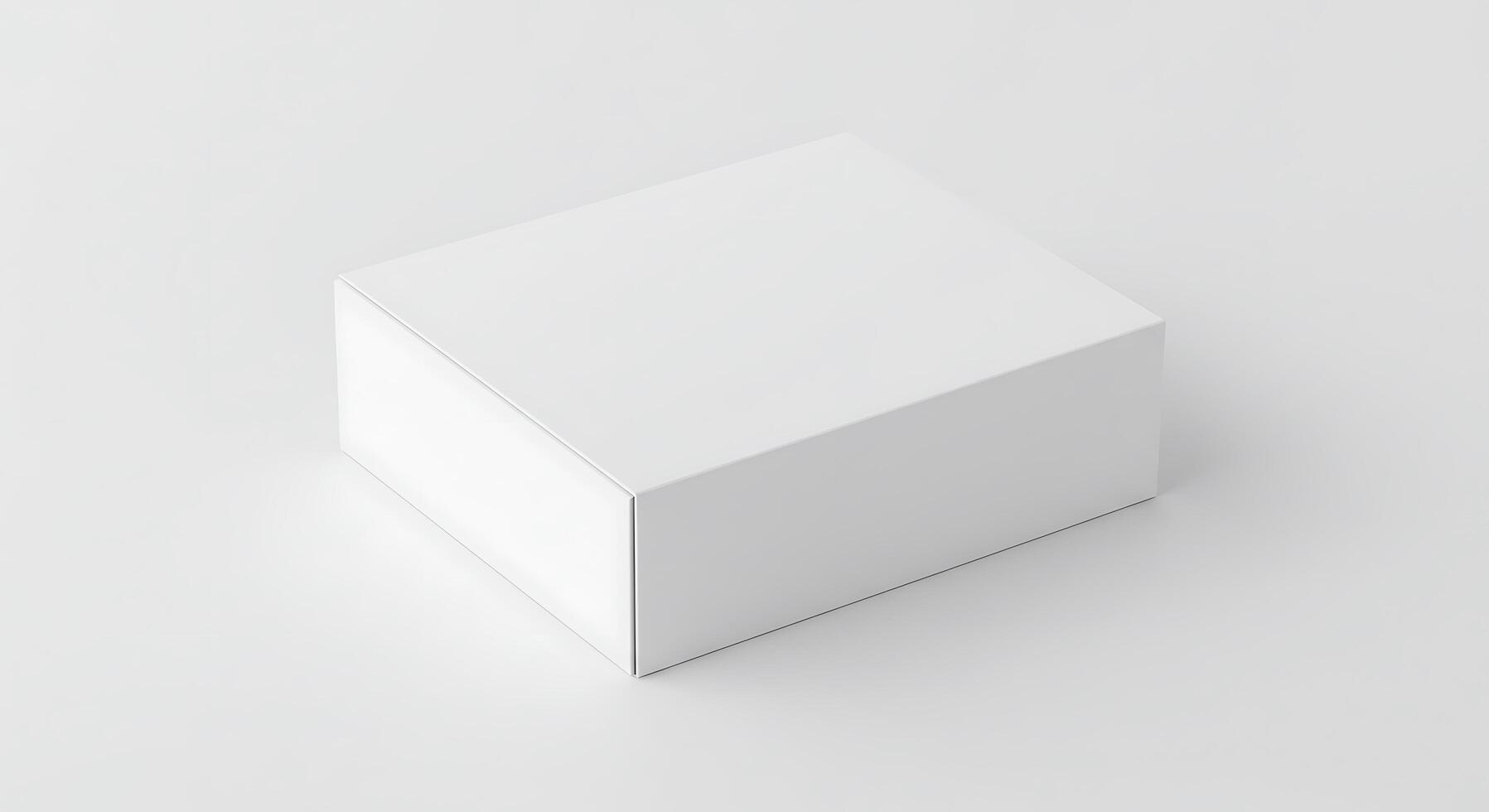 White box mockup isolated on white background 3d render photo