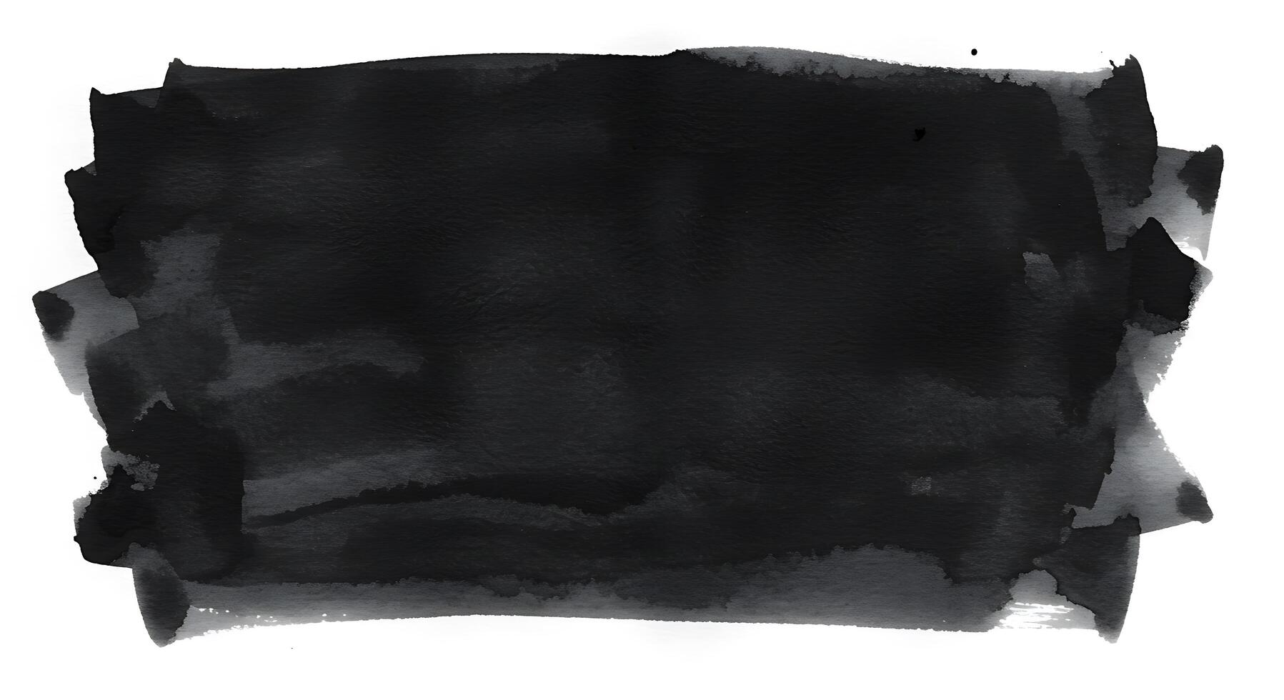 A black paint brush stroke on a white background photo