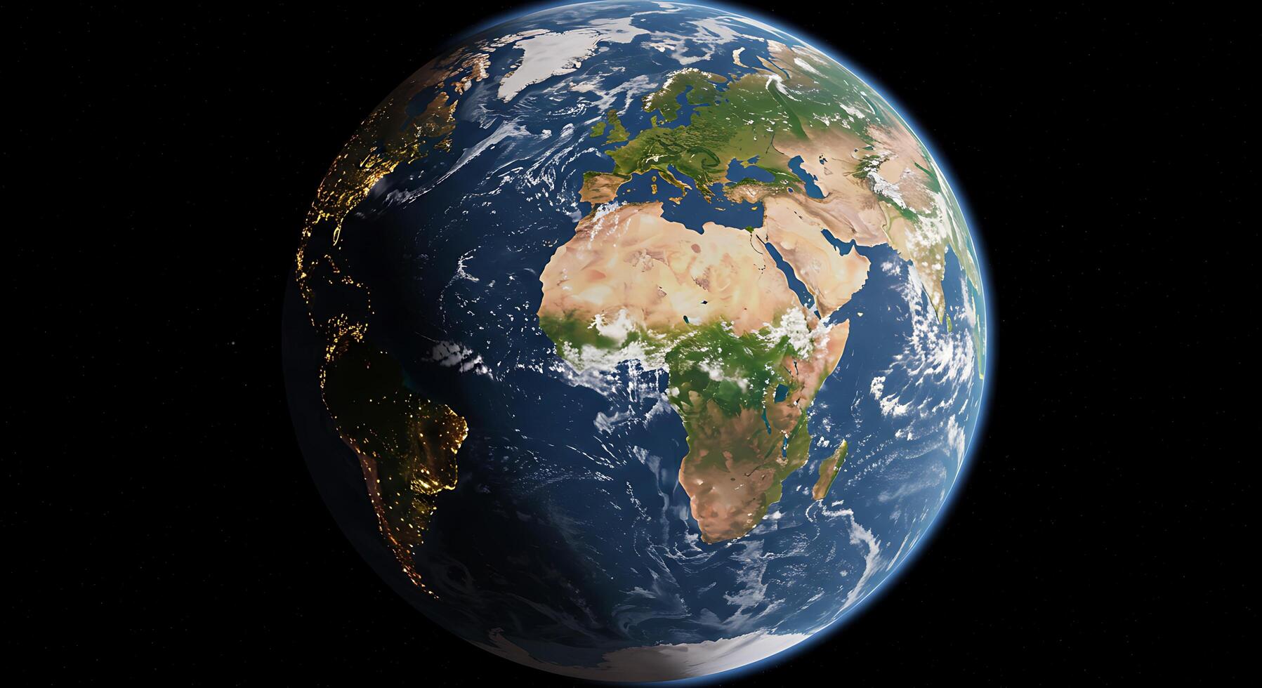 The earth is shown in this image photo