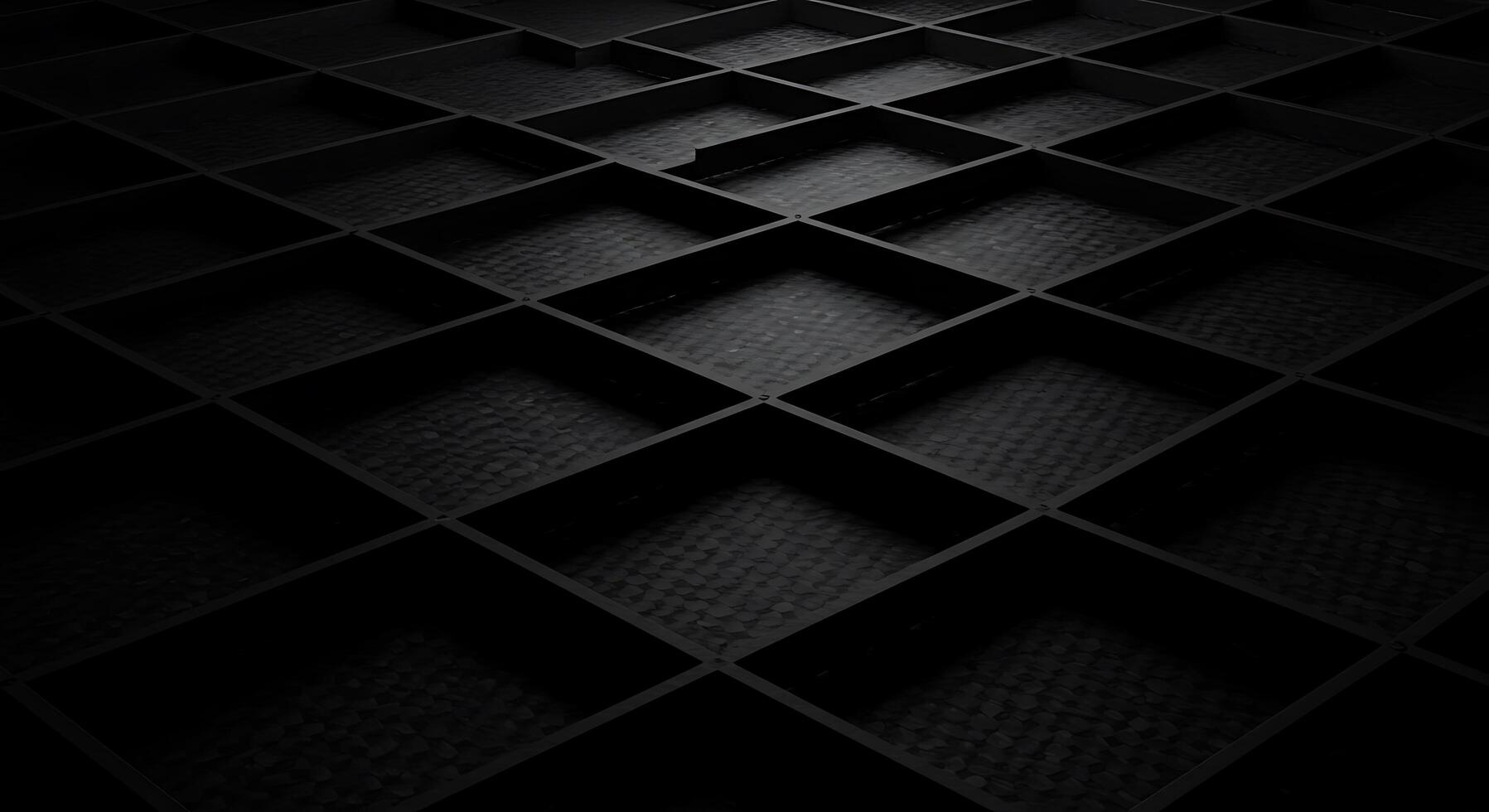 Black background with squares and lines photo