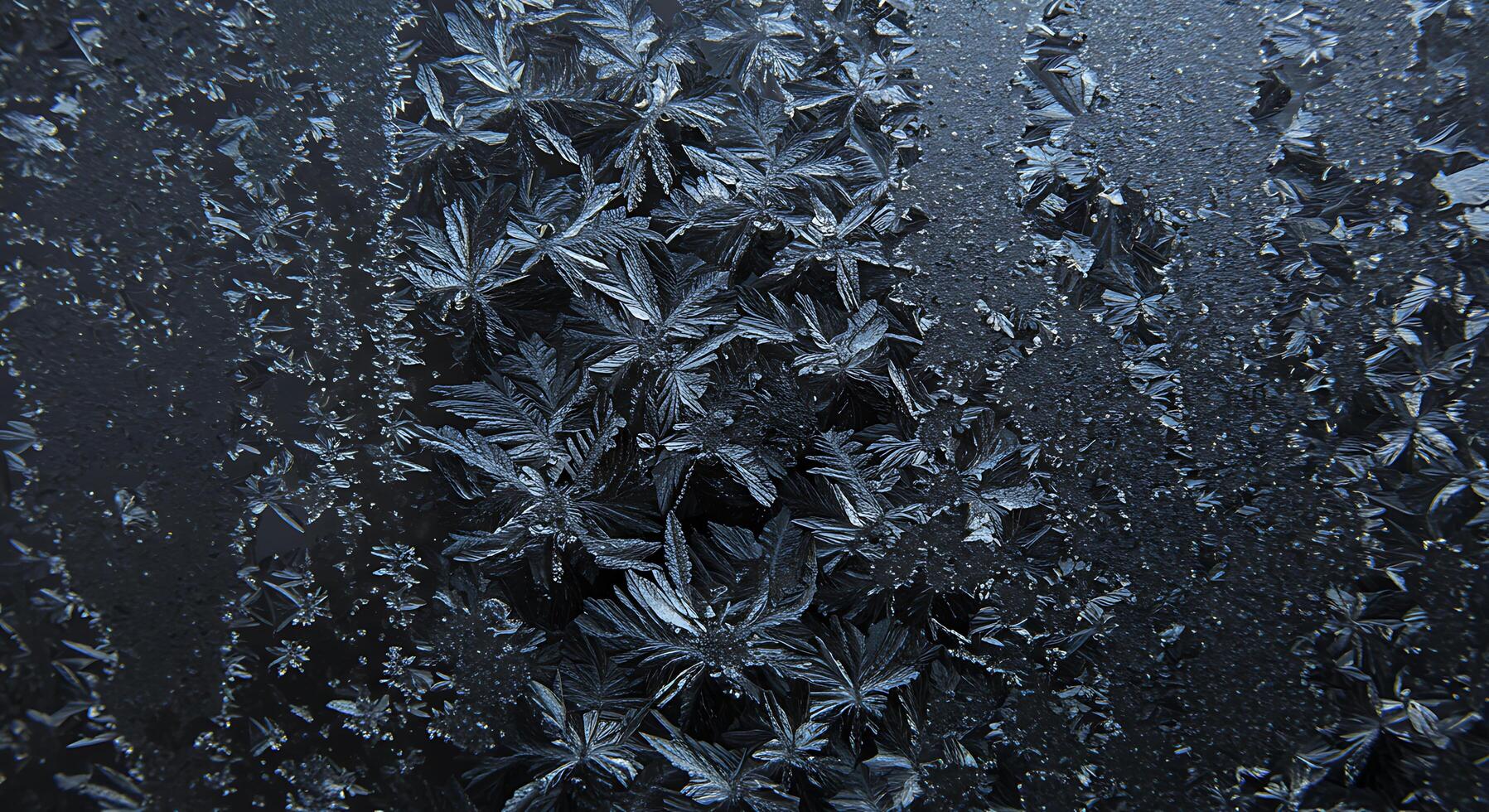 A close up of a frosted window photo