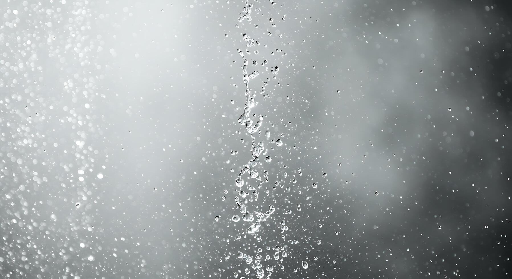 Water drops falling from the shower head photo