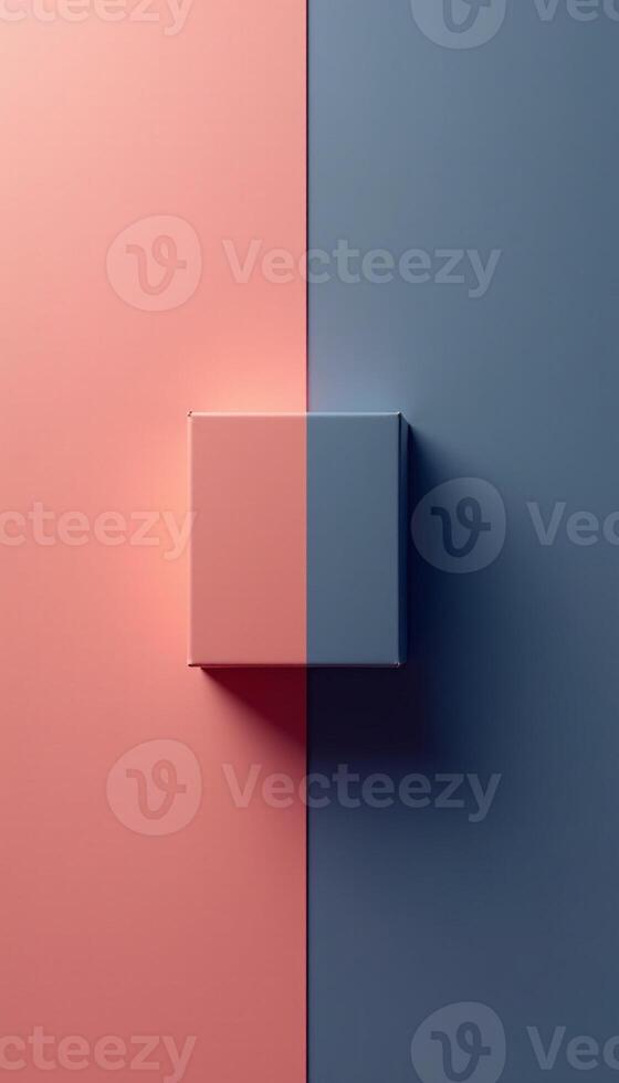 Two boxes on a pink and blue background photo