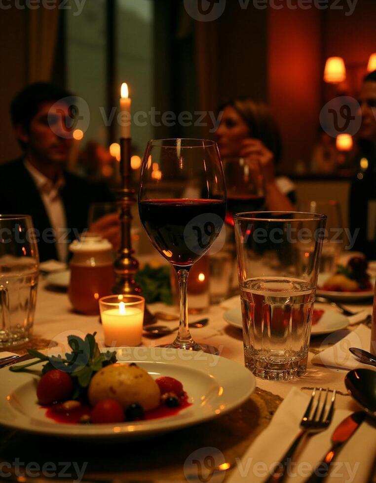 A table with a white cloth photo