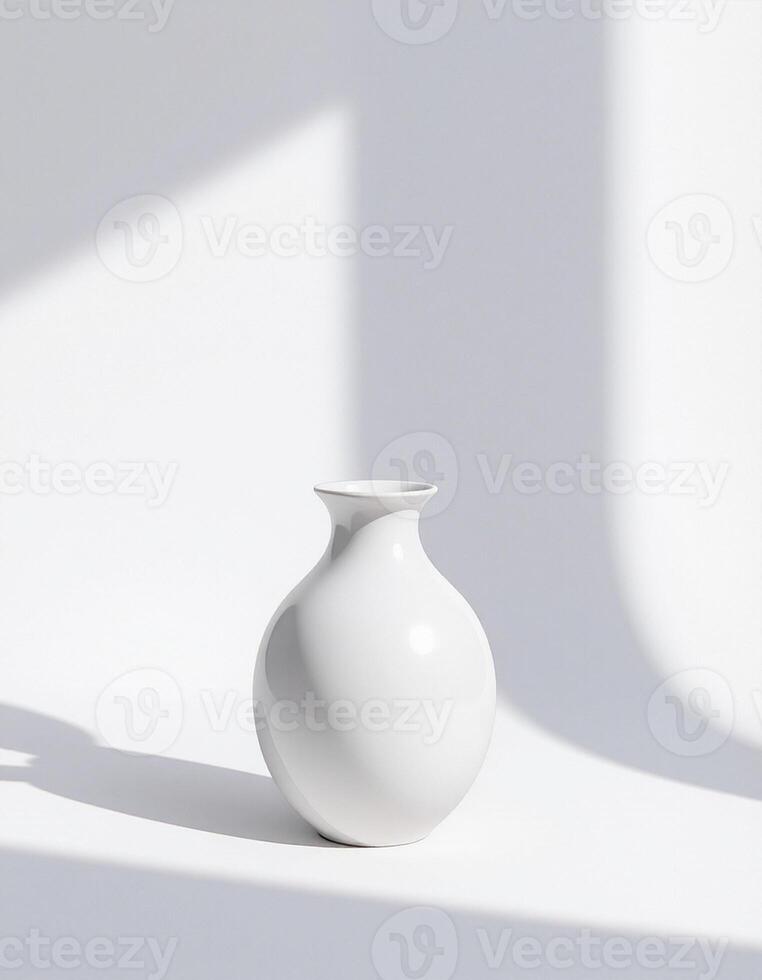 Minimal Vase with Classic Round Base in Shadow photo