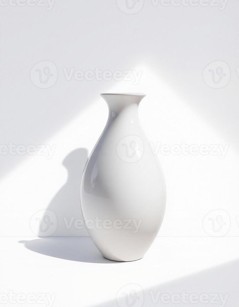 Smooth Long Neck Pot with Soft Rim photo