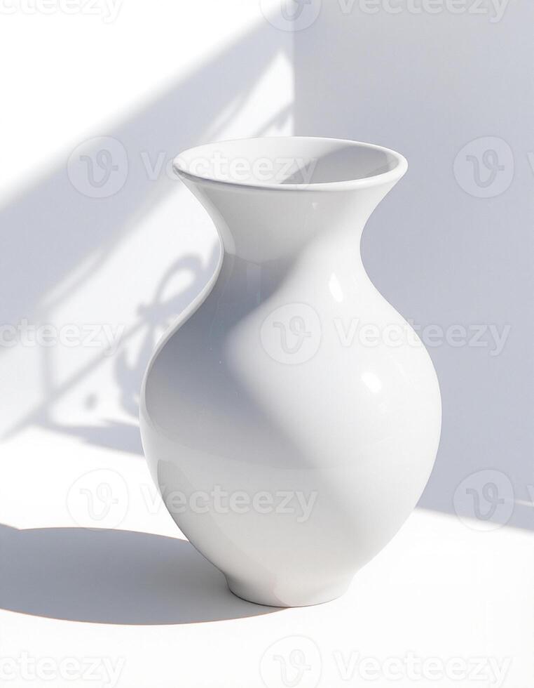 Soft White Pot with Sidewall Natural Reflection photo