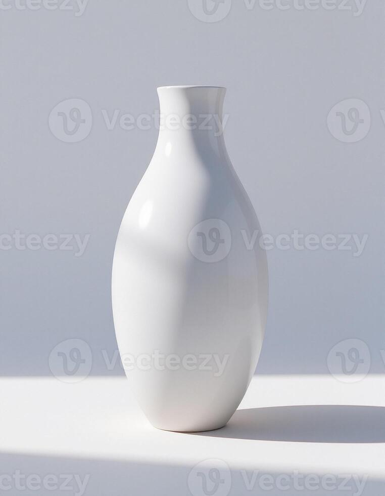 Tall Slim Pot in Strong Contrast Background photo