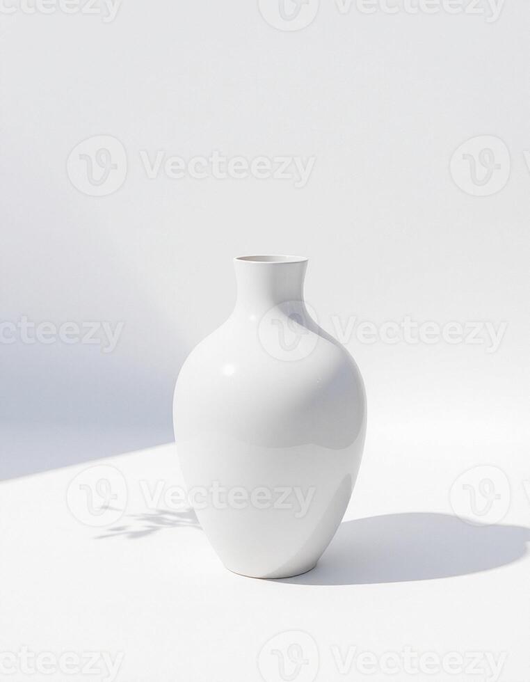 Neutral Matte Pot with Simple Vertical Light photo