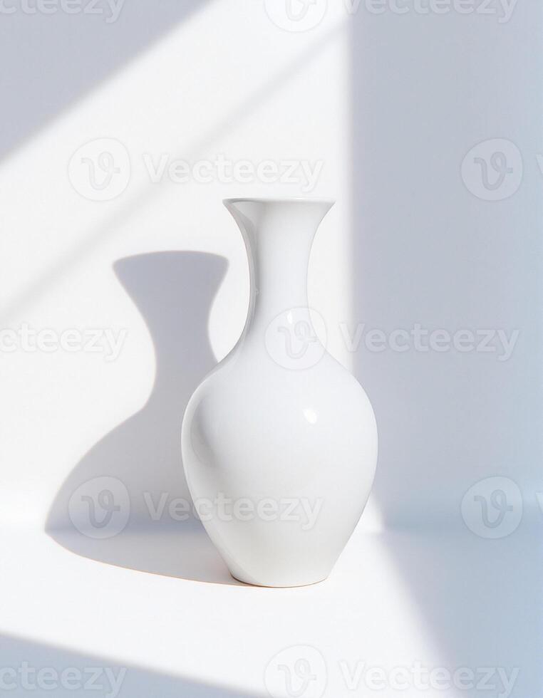 Dual Ceramic Vases with Gentle Studio Light photo