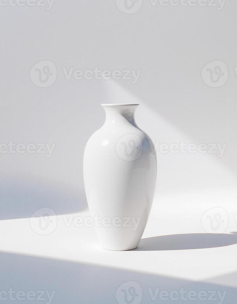 Classic Shape Vase with Cool Tone Lighting photo