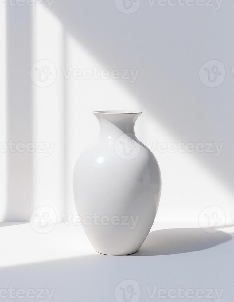 Elegant White Pot with Tulip-Styled Red Blooms photo