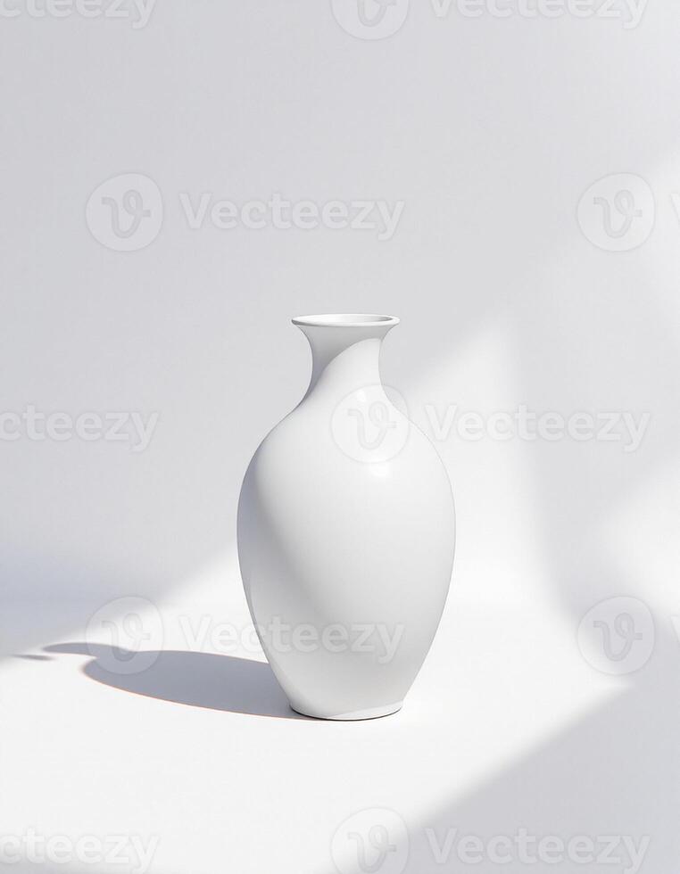 Matte Ceramic Vase with Light Cast Background photo