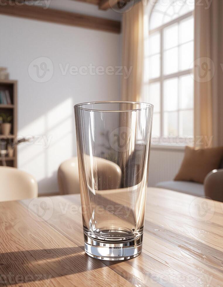 Studio Shot of Tall Glass in Sunlight photo