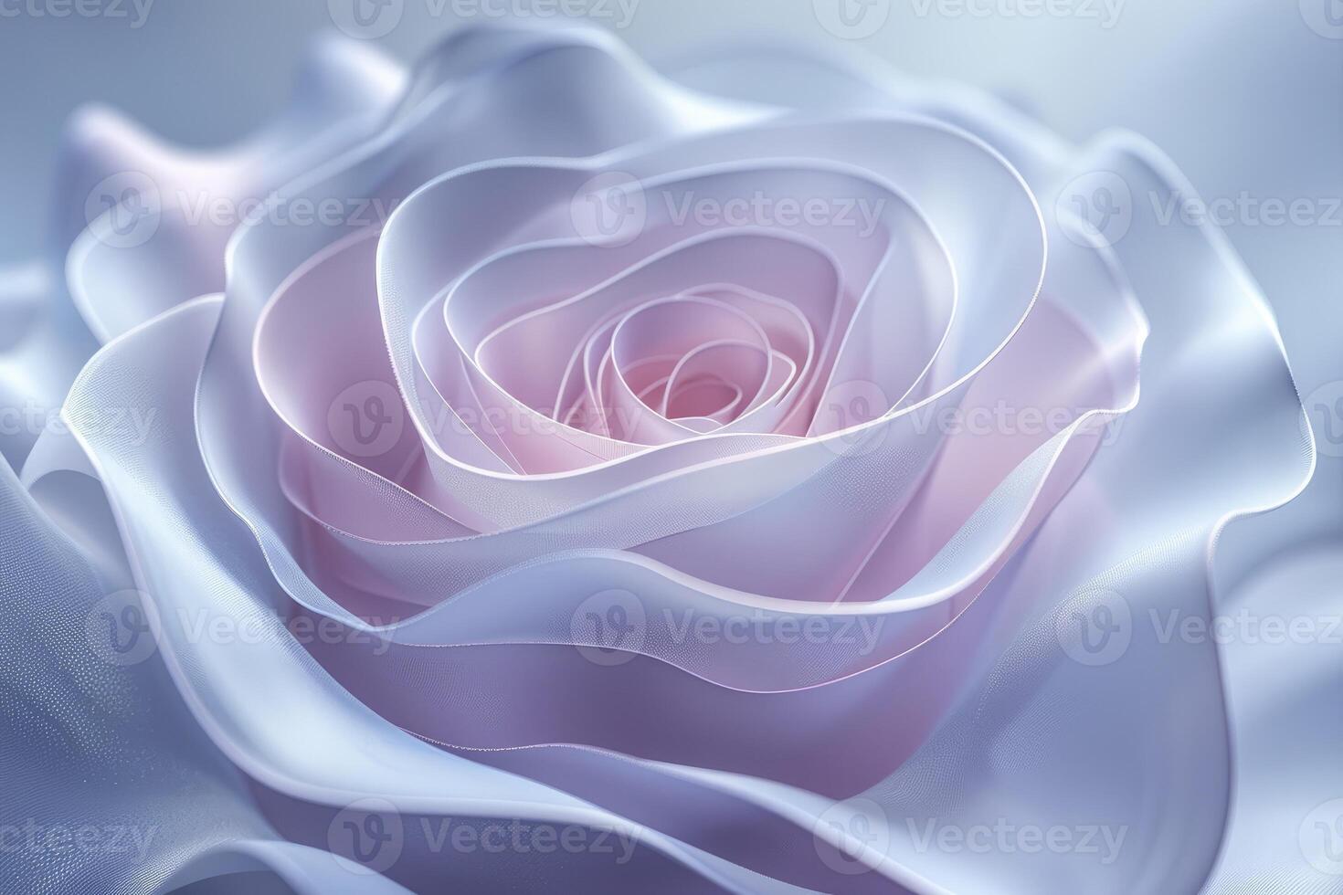 Delicate, pastel rose with flowing petals. photo