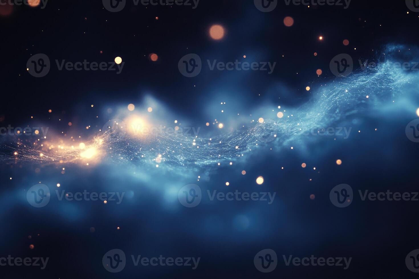 Abstract cosmic nebulae and glowing particles. photo