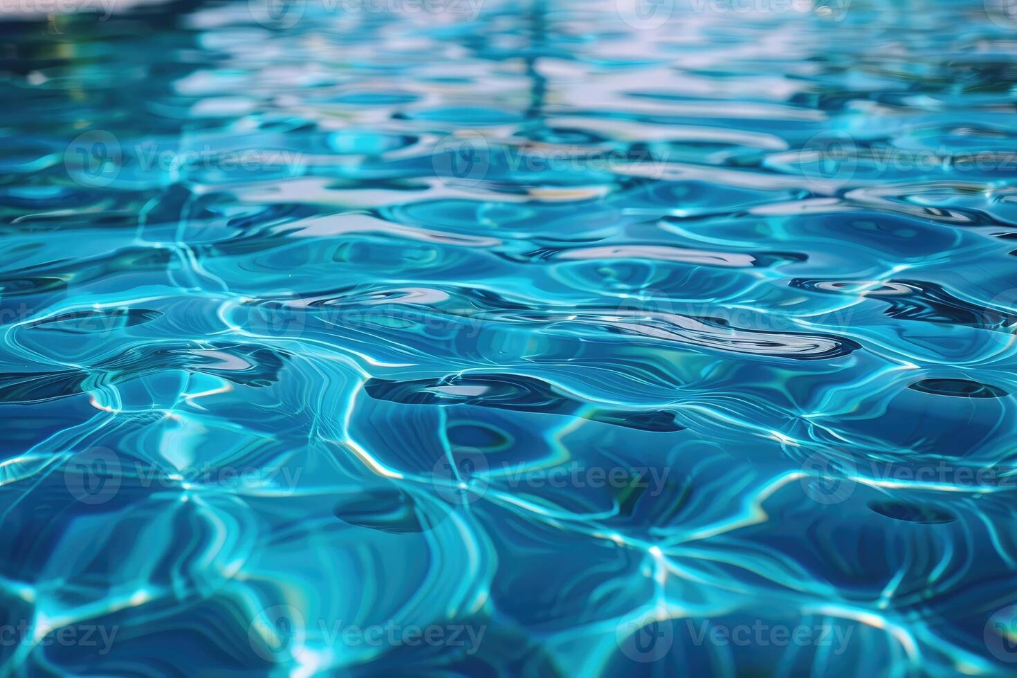 Close-up view of rippling turquoise pool water. photo