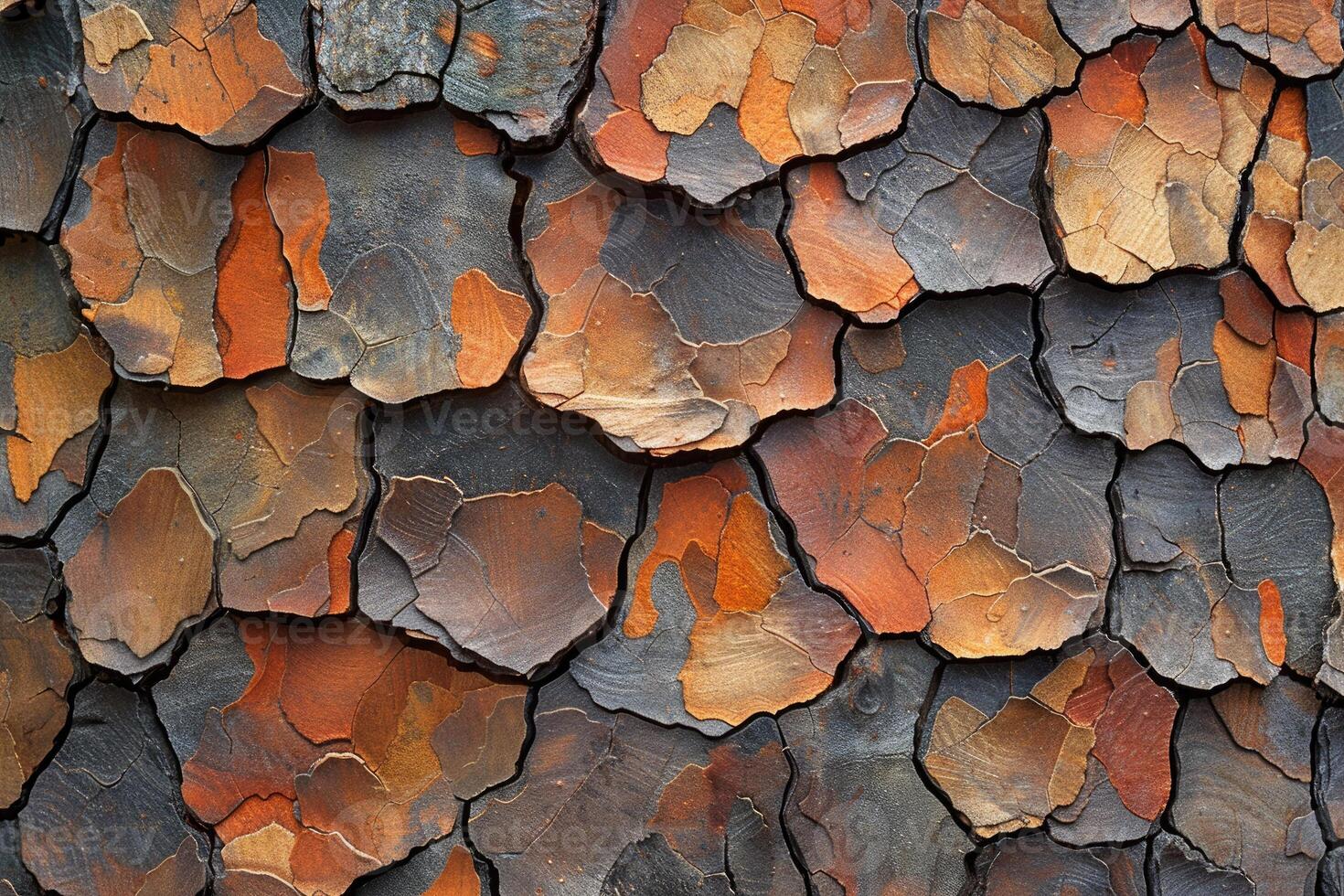 Close-up view of intricate bark texture patterns. photo