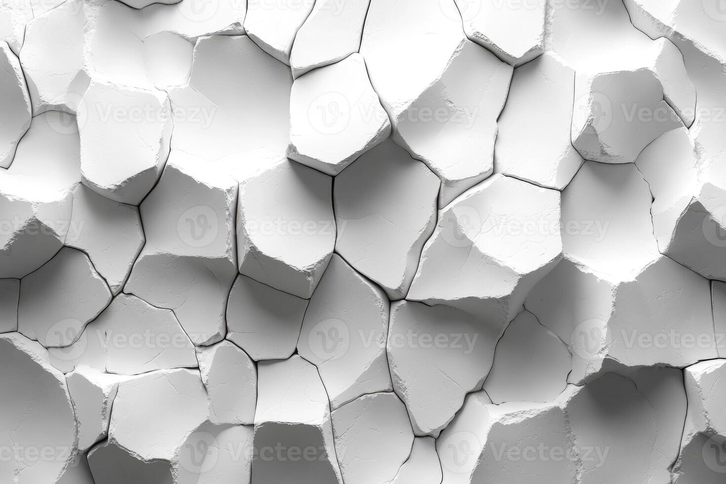 Abstract textured surface of fractured white stone. photo