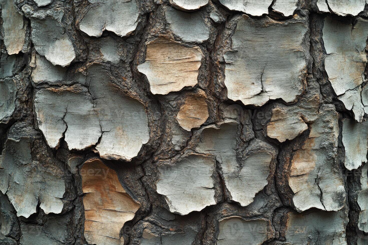 Close up view of a textured tree bark surface photo