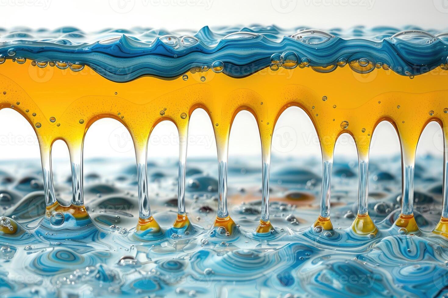 Abstract liquid design with flowing textures and colors. photo