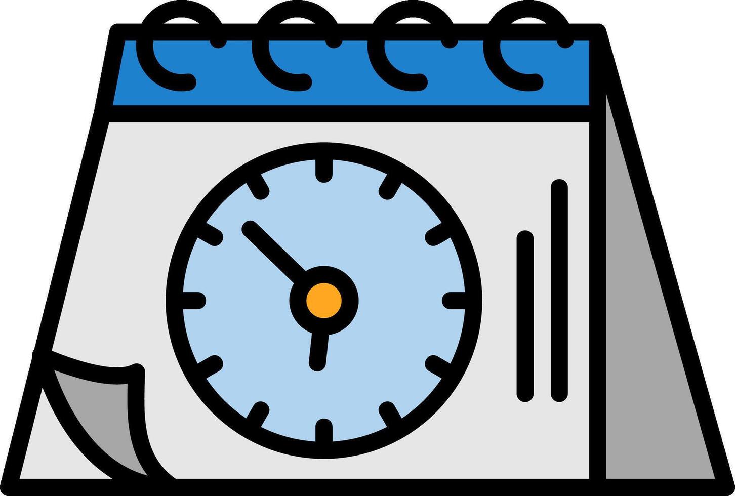 Calendar icon with clock on it vector