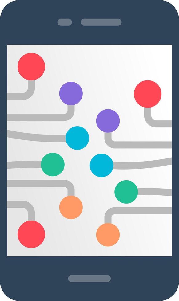 Mobile app for data visualization vector