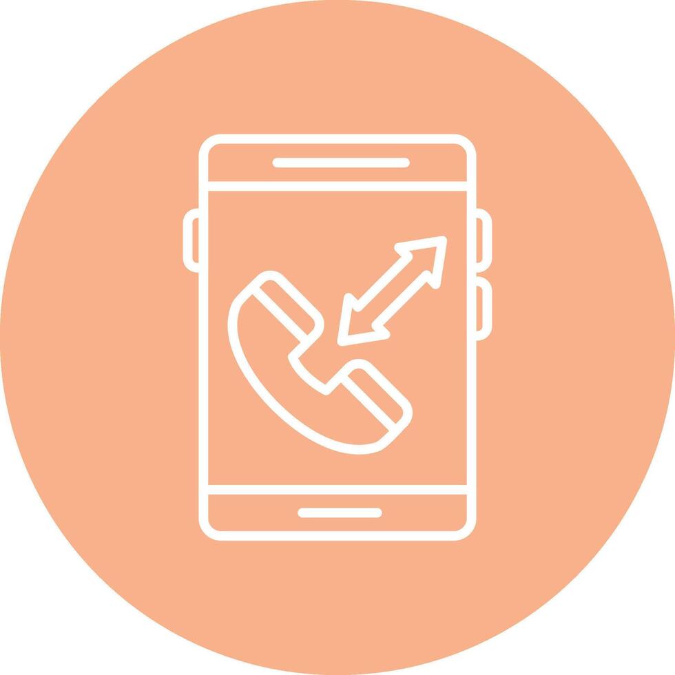 A phone with a phone call icon on it vector