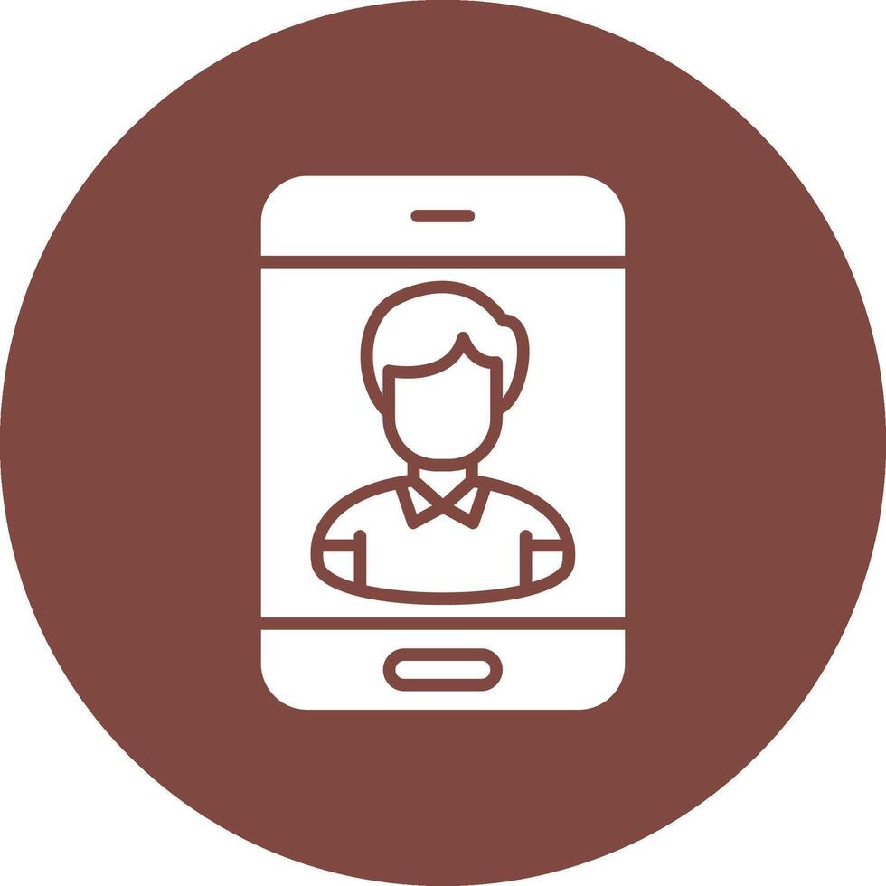 A man is on a phone in a circle vector